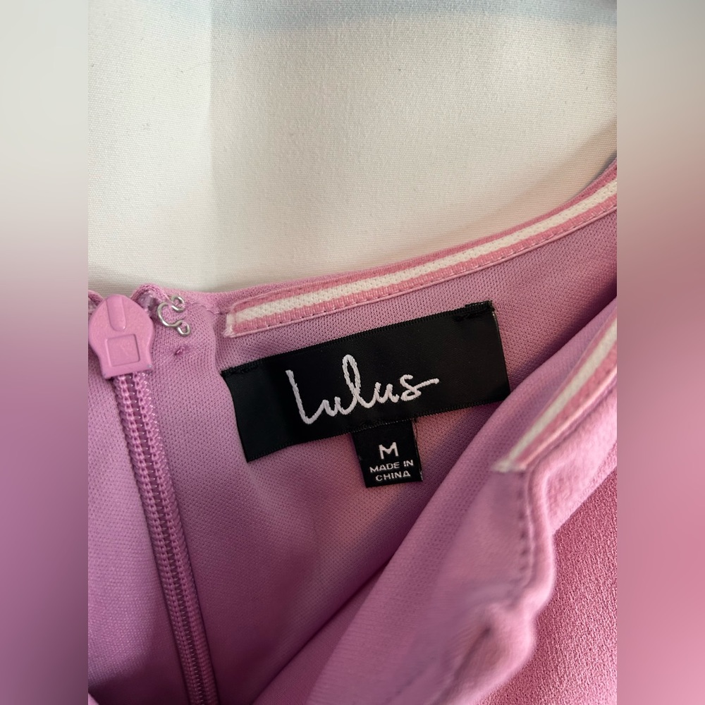 NWT Lulu’s Purple Off the Shoulder Skater Mini Dress Size M - Picture 3 of 5